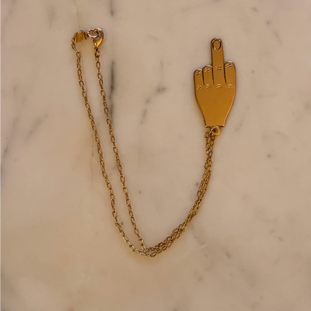 Yochi Gold Hand Charm Necklace